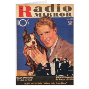 Rudy Vallee et carte de chien de Scottie