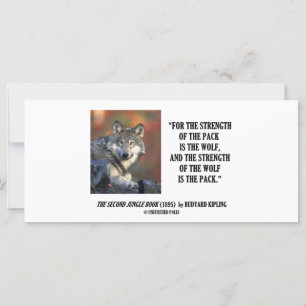 Rudyard Kipling Force De La Citation De Loup Pack