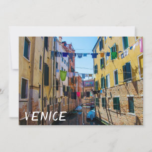 Rue à Venise avec lave-linge Italie