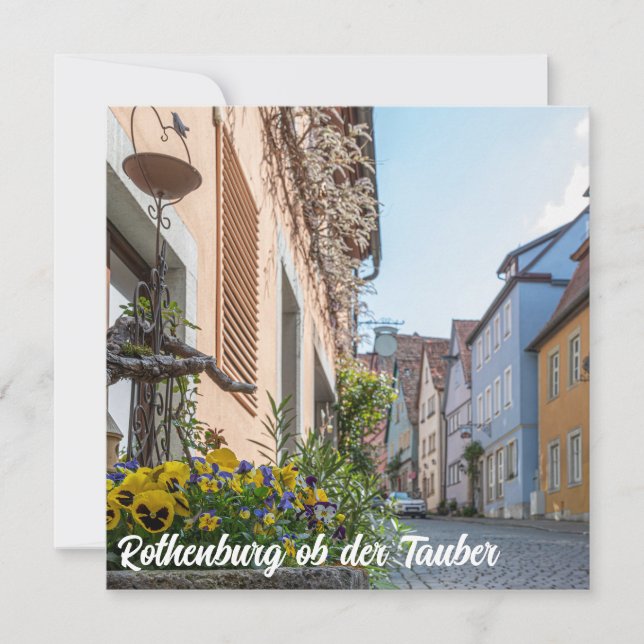 Rue colorée à Rothenburg ob der Tauber (Devant)