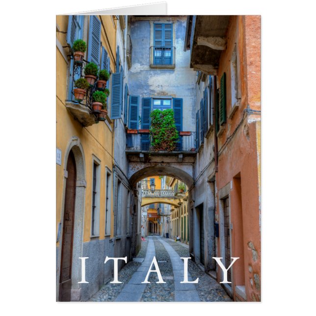 Rue de la ville étroite, Italie (Devant)