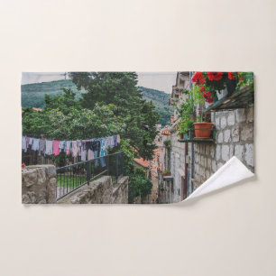 Rue de pierre étroite à Dubrovnik