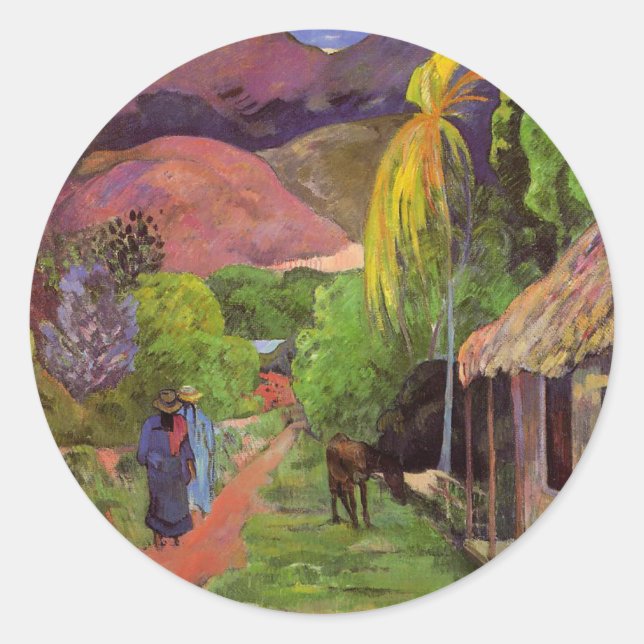 'Rue de Tahiti' - Autocollant Paul Gauguin (Devant)