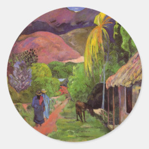 'Rue de Tahiti' - Autocollant Paul Gauguin