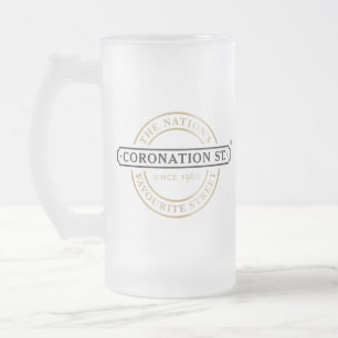 Rue du couronnement - Logo Mug en verre dépoli