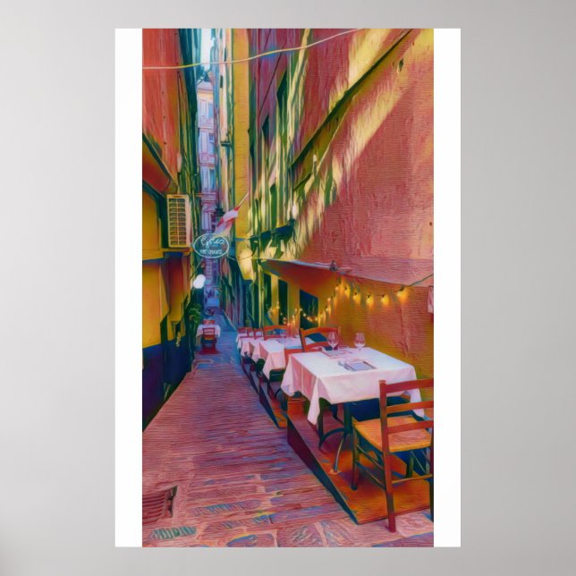 Rue italienne romantique 2 Poster (Devant)