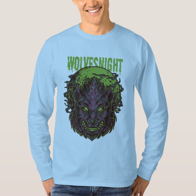 Rue King "Wolves Night" T-shirt à manches longues (Devant)