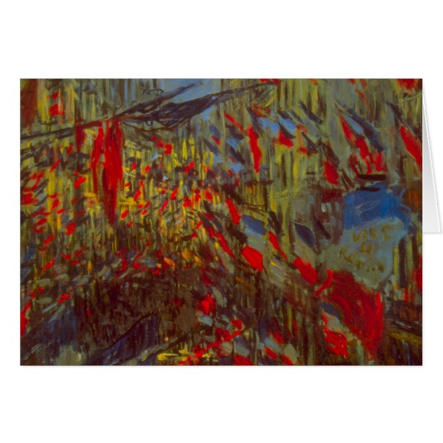 Rue Montorgueil avec drapeaux de Claude Monet (Devant horizontal)
