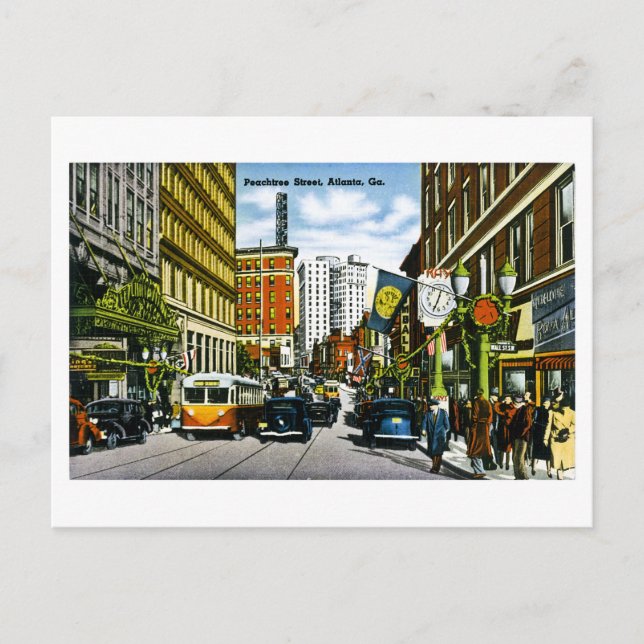 Rue Peachtree, Atlanta, GA Carte postale (Devant)