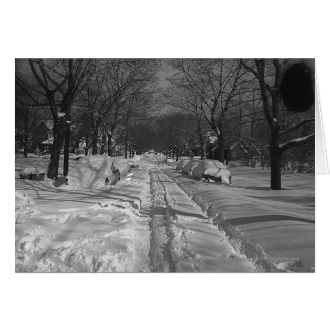 Rue résidentielle de Snowy (Devant horizontal)