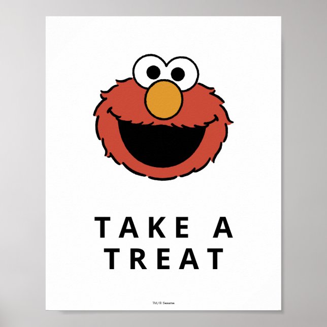 Rue Sésame | Affiche d'anniversaire d'Elmo (Devant)