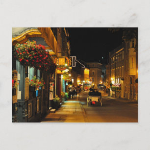 Rue St. Louis Horse Trafic Tiré Carte postale Québ