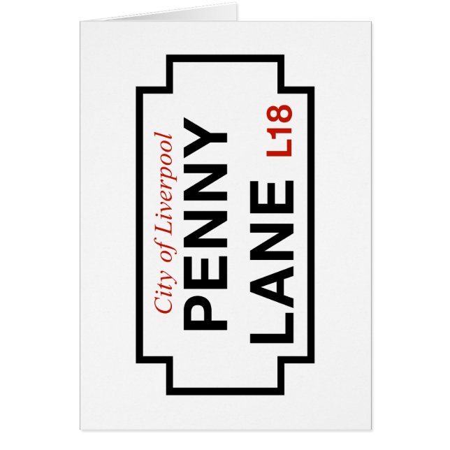 Ruelle de penny, plaque de rue, Liverpool, R-U (Devant)