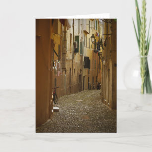 Ruelle noire à Naples, Italie carte de voeux