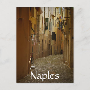 Ruelle noire à Naples, Italie carte postale texte
