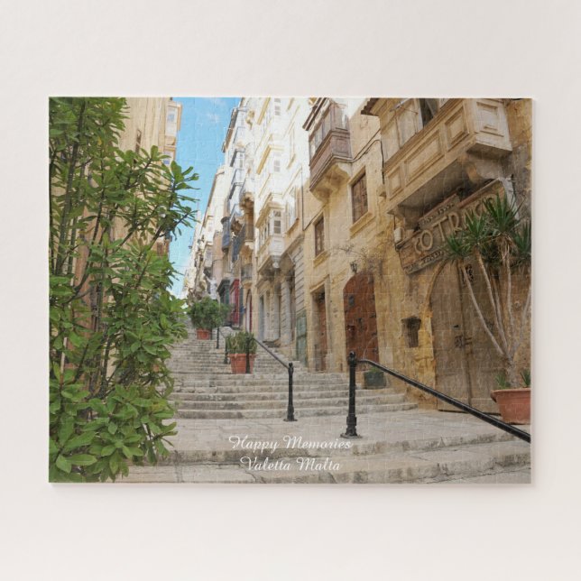 Rues de La Valette Malte. Puzzle (Horizontal)