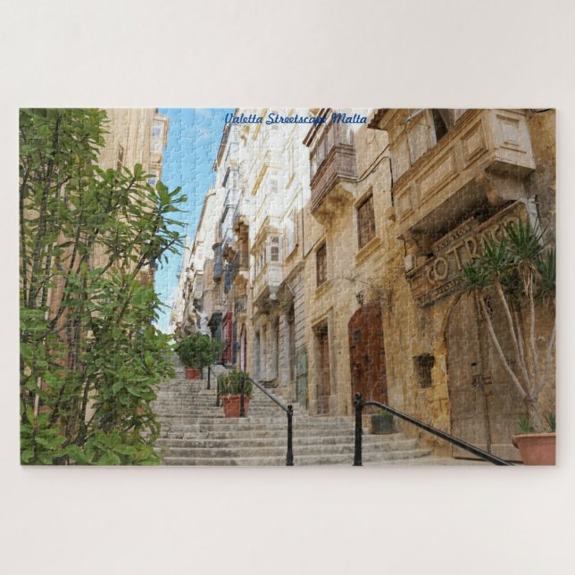 Rues de La Valette Malte. Puzzle (Horizontal)