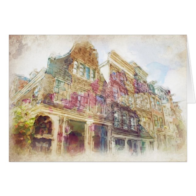 Rues de vieil Amsterdam (Devant horizontal)