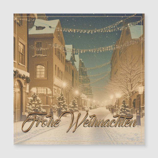 Rues enneigées de Noël dans un centre-ville (Devant)