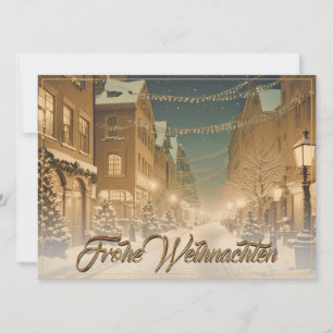 Rues enneigées de Noël dans un centre-ville