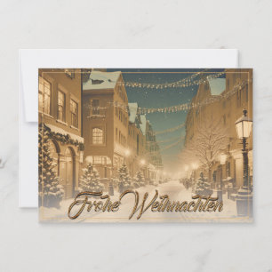 Rues enneigées de Noël dans un centre-ville