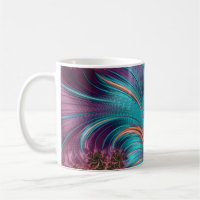 Ruffle Quelques Plumes Fractal Art Café Mug