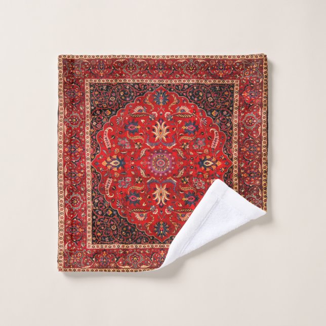 Rug perse rouge de Mashhad (Gant de toilette)