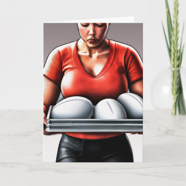 Rugby Est Servi Carte De Voeux (Devant)