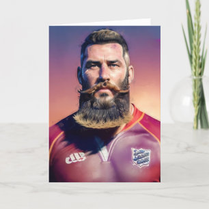 Rugby Portrait - Carte de voeux Rugby