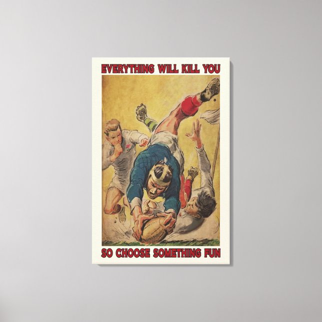 Rugby Tout Tue Vous Toile Décor Poster (Recto)