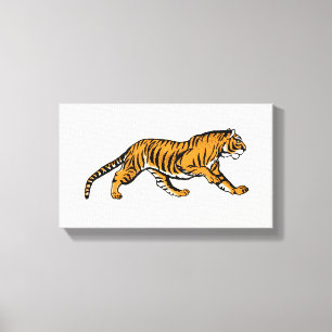 Rugir! Je suis un tigre ! - art de toile d'accent