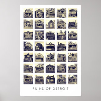 Ruines de Detroit Poster - Abandoned Homes