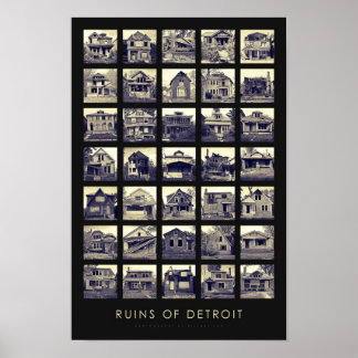 Ruines de Detroit Poster - Abandoned Homes