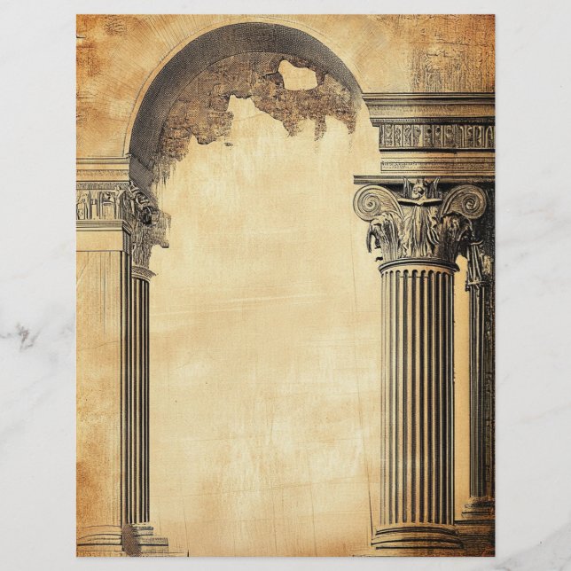 Ruines romaines anciennesStyle de parchemin Vintag (Devant)