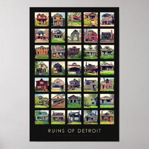 Ruins of Detroit Poster - Abandoned Homes
