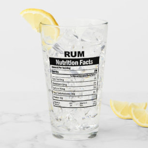 Rum amusant Verre de la valeur nutritive