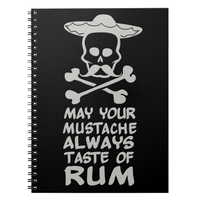 Rum Mustache carnet couleur personnalisé (Devant)