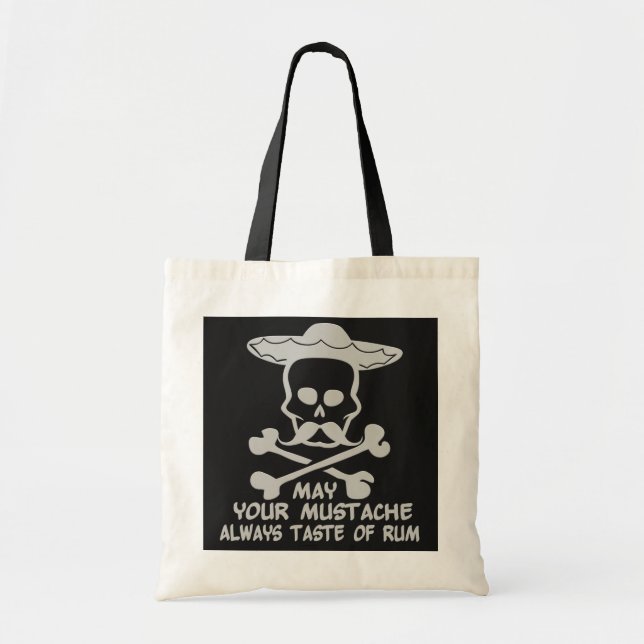 Rum Mustache sac couleur personnalisé, choisir sty (Devant)
