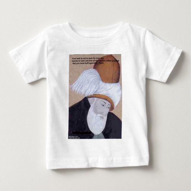Rumi Citation "Obstacles De L'Amour" sur T-shirts  (Devant)