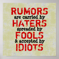 RUMORS ~ 12X12 Poster