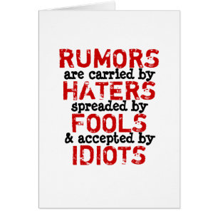 RUMORS ~ Confiance de la carte / Philosophie