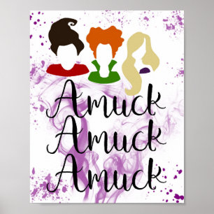 Run Amuk, Jolie affiche Halloween Hocus Pocus Witc