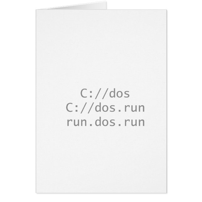 Run DOS, drôle geeky (Devant)