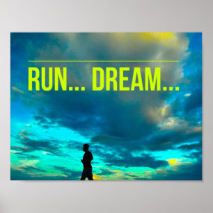 Run Dream - Motivational Runer Poster