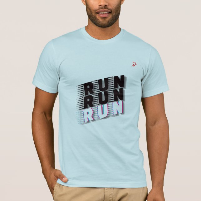 RUN RUN RUN Men’s Gym Motivation T-Shirt (Devant)