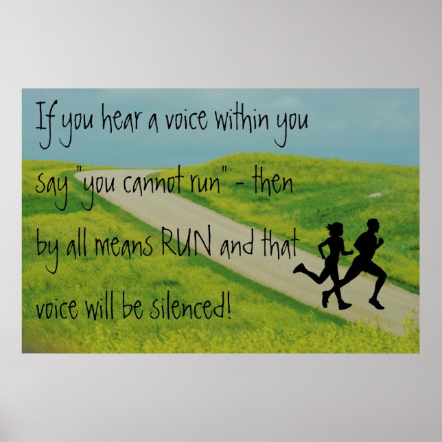 RUN - Silence de la voix Inspirational CC POSTER (Devant)