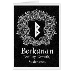 Rune Berkanan /Fertilité / Version noire