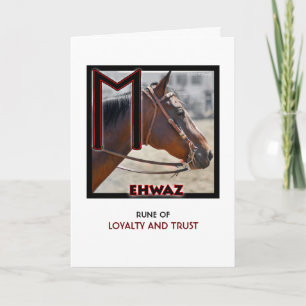 Rune Ehwaz - Fidélité et confiance - Carte Cheval