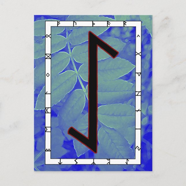 Rune Eihwaz – Carte postale de la Persévérance cen (Devant)