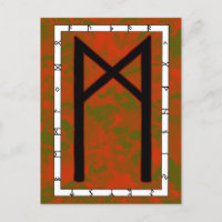 Rune Mannaz - Carte postale Humanité